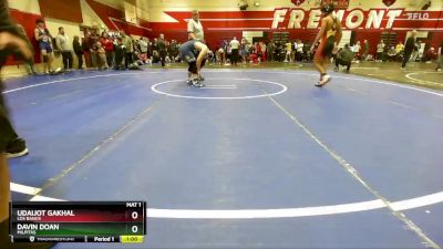 138 lbs Cons. Round 2 - Davin Doan, Milpitas vs Udaijot Gakhal, Los Banos