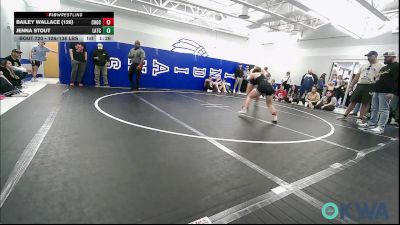 126/138 lbs Rr Rnd 2 - Bailey Wallace (126), Choctaw Ironman vs Jenna Stout, Little Axe Takedown Club
