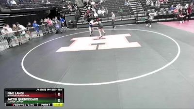 193 lbs Champ. Round 2 - Fine Langi, Riverton High School vs Jacob Quebodeaux, Corner Canyon