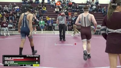 174-176 lbs 1st Place Match - Phillip Eschweiler, Independence vs Kei Evans, Xavier, Cedar Rapids