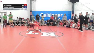 46 lbs Rr Rnd 2 - Mya Beckett, Badger Girls Elite - W vs Sydney Branch, Virginia Team Predator - W