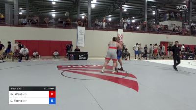 130 kg Round Of 16 - Nick West, Michigan Wrestling Club vs Caden Ferris, Chippewa Wrestling Club