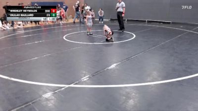 50 lbs Round 2 - Wrenley Reynolds, 208 Badgers Wrestling Club vs Dililah Maillard, Small Town Grims