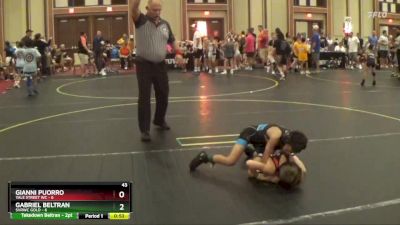 49 lbs Round 4 (6 Team) - Gabriel Beltran, SVRWC Gold vs Gianni Puorro, Yale Street WC