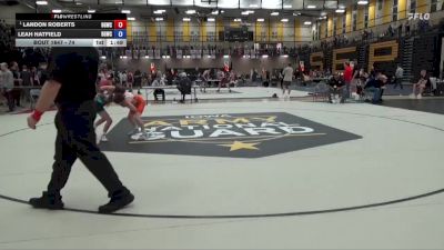 74 lbs Champ. Round 5 - Landon Roberts, Big Game Wrestling Club vs Leah Hatfield, Big Game Wrestling Club