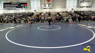 131 lbs Champ. Round 2 - Braydan Singleton, Whitney Point Youth Wrestling Club vs Hunter Boynton, Club Not Listed