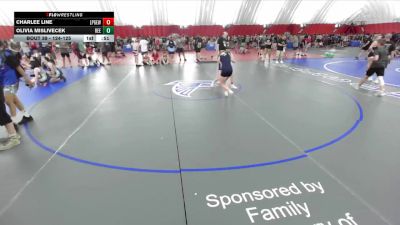 124-125 lbs Round 3 - Charlee Line, Long Prairie Grey Eagle-Browerville Wolves vs Olivia Mislivecek, Reedsburg