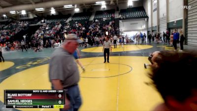 200 lbs Quarterfinal - Blake Bottorf, SWC vs Samuel Hedges, Seward Wrestling Club