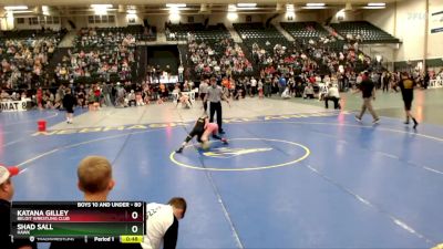 80 lbs Champ. Round 1 - Shad Sall, Hawk vs Katana Gilley, Beloit Wrestling Club