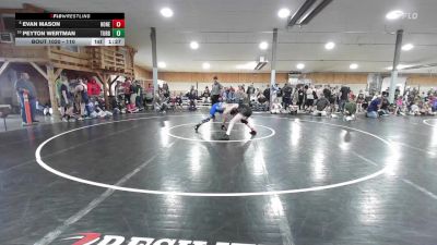 110 lbs Round Of 16 - Evan Mason, Honeoye Falls vs Peyton Wertman, Turbotville