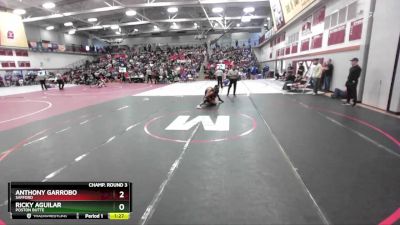 132 lbs Champ. Round 3 - Ricky Aguilar, Poston Butte vs Anthony Garrobo, Safford