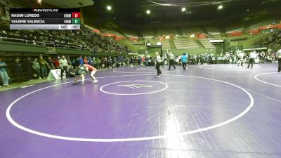 130 lbs Consi Of 4 - Naomi Loredo, Kerman vs Valerie Valencia, Farmersville