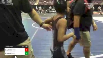 90 lbs Consolation - Laithan Lawson, Team Aggression vs Hans Kamm, Salem Elite Mat Club