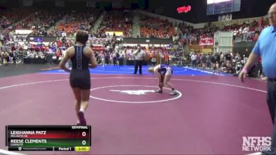 135 lbs Semifinal - Reese Clements, Chanute vs Leighanna Patz, McLouth HS