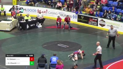 82 lbs Consi Of 32 #2 - Brady Dobson, Punxsutawney vs Denny Church, Fort LeBoeuf