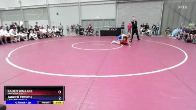 150 lbs Placement Matches (16 Team) - Kaden Wallace, Oklahoma Blue vs Jagger French, California Blue