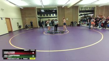 135lbs Champ. Round 1 - Eden Combs, Black Hills (Girls) vs Hali Christensen, Royal (Girls)