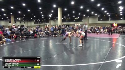 120 lbs Round 1 (4 Team) - Olivia Gibson, Not Plain Jane`s vs Shelby Clayton, Alabama Elite Red