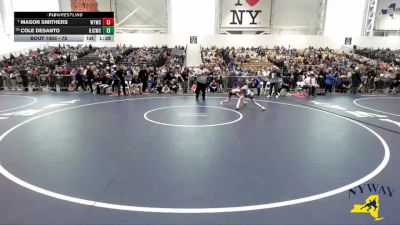 75 lbs Champ. Round 1 - Mason Smithers, Webster Thomas Wrestling Club vs Cole DeSanto, Hilton Jr Cadets Wrestling Club