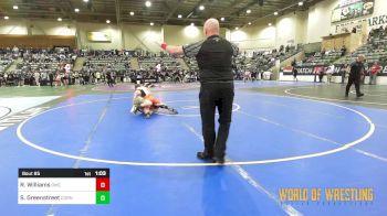 100 lbs Quarterfinal - Rowdy Williams, Oakridge Mat Club vs Sawyer Greenstreet, Cornerstone Mat Club