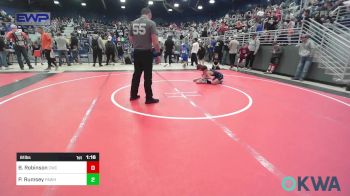 61 lbs Quarterfinal - Bradley Robinson, Claremore Wrestling Club vs Paden Rumsey, Pawhuska Elks Takedown