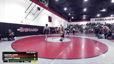 145 lbs Cons. Round 1 - Anthony Zuniga, Carter vs Ashton Lassig, Temecula Valley