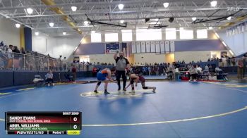 120 lbs Cons. Round 2 - Sandy Evans, East Central High School Girls vs Ariel Williams, North Pontotoc High School