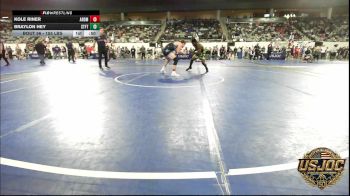 155 lbs Consi Of 16 #2 - Kole Riner, ARDMORE TAKEDOWN CLUB vs Braylon Hey, Standfast