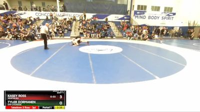 184 lbs Semifinal - Kasey Ross, Wartburg vs Tyler Dormanen, UW-LaCrosse