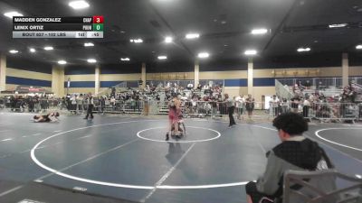 102 lbs Consi Of 8 #2 - Lenix Ortiz, Pounders WC vs Madden Gonzalez, Chaparral HS