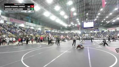 70 lbs Quarterfinal - Mansa Hannibal Grimes, Knights Youth Wrestling vs Anthony Santillanes, Ranch Hand Wrestling