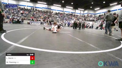 110 lbs Consolation - Logan Darst, Comanche Takedown Club vs Wesley Fleming, Norman Grappling Club