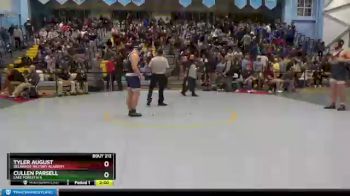 220 lbs Quarterfinal - Cullen Parsell, Lake Forest H S vs Tyler August, Delaware Military Academy