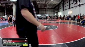 50 lbs Round 3 (6 Team) - Archer Bowman, BELIEVE TO ACHIEVE WRESTLING CLUB vs Crew Trout, CLINIC WRESTLING