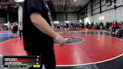 50 lbs Round 3 (6 Team) - Archer Bowman, BELIEVE TO ACHIEVE WRESTLING CLUB vs Crew Trout, CLINIC WRESTLING