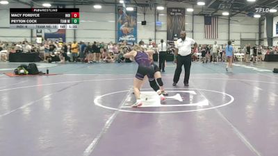120 lbs Rr Rnd 1 - Macy Fordyce, Indiana Outlaws Purple vs Peyton Cock, Team Nebraska