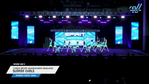 Cheer Sport Sharks-New England - Surfer Girls [2025 L1 Youth - Small Day 2] 2025 Spirit Fest Grand Nationals