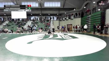 175 lbs Quarterfinal - Brock Oizerowitz, Christian Brothers Academy vs Cole Hershberger, Benedictine College Prep