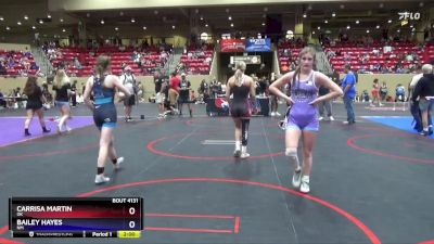 112 lbs Cons. Round 3 - Carrisa Martin, OK vs Bailey Hayes, NM
