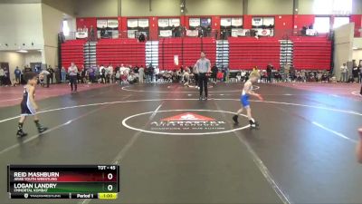 45 lbs Champ. Round 1 - Logan Landry, I`MMORTAL KOMBAT vs Reid Mashburn, Arab Youth Wrestling