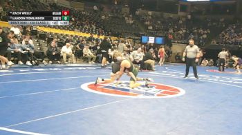 132 Class 3 lbs Champ. Round 1 - Landon Tomlinson, DeSoto vs Zach Welly, Willard