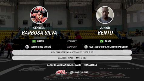 Genyell Barbosa Silva Estudio BJ vs Junior Bento Gustavo Gordo Jiu-J 2025 ADCC Brazilian Nationals