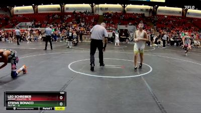 130 lbs Round 5 (8 Team) - Leo Schreiber, Armory Athletics vs Stefan Bonacci, Silo WC