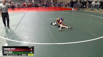 55 lbs Semis (4 Team) - Ryan Bosl, LPGE/B Wolves vs Tanner Wolf, Grand Rapids