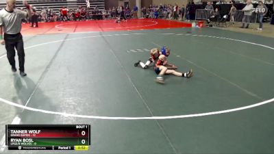 55 lbs Semis (4 Team) - Ryan Bosl, LPGE/B Wolves vs Tanner Wolf, Grand Rapids