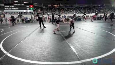 80 lbs Consi Of 8 #1 - Owen Schiltz, Verdigris Youth Wrestling vs Michael Robison, Skiatook Youth Wrestling