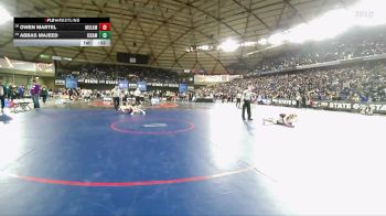 Boys 4A 126 lbs Cons. Round 1 - Owen Martel, Moses Lake vs Abbas Majeed, Issaquah
