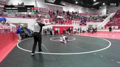 JH 96 lbs Cons. Round 5 - Allison Shaw, Moore JH vs Alana Abbott, Mustang JH