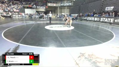 2A 132 lbs 7th Place Match - Logan Peach, Shelton vs Taylor Brock, Lakewood