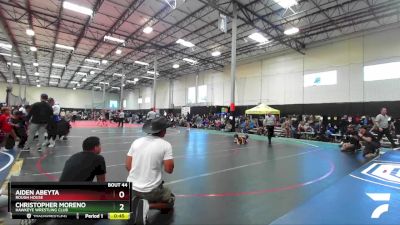 43 lbs Round 5 - Aiden Abeyta, Rough House vs Christopher Moreno, Hawkeye Wrestling Club